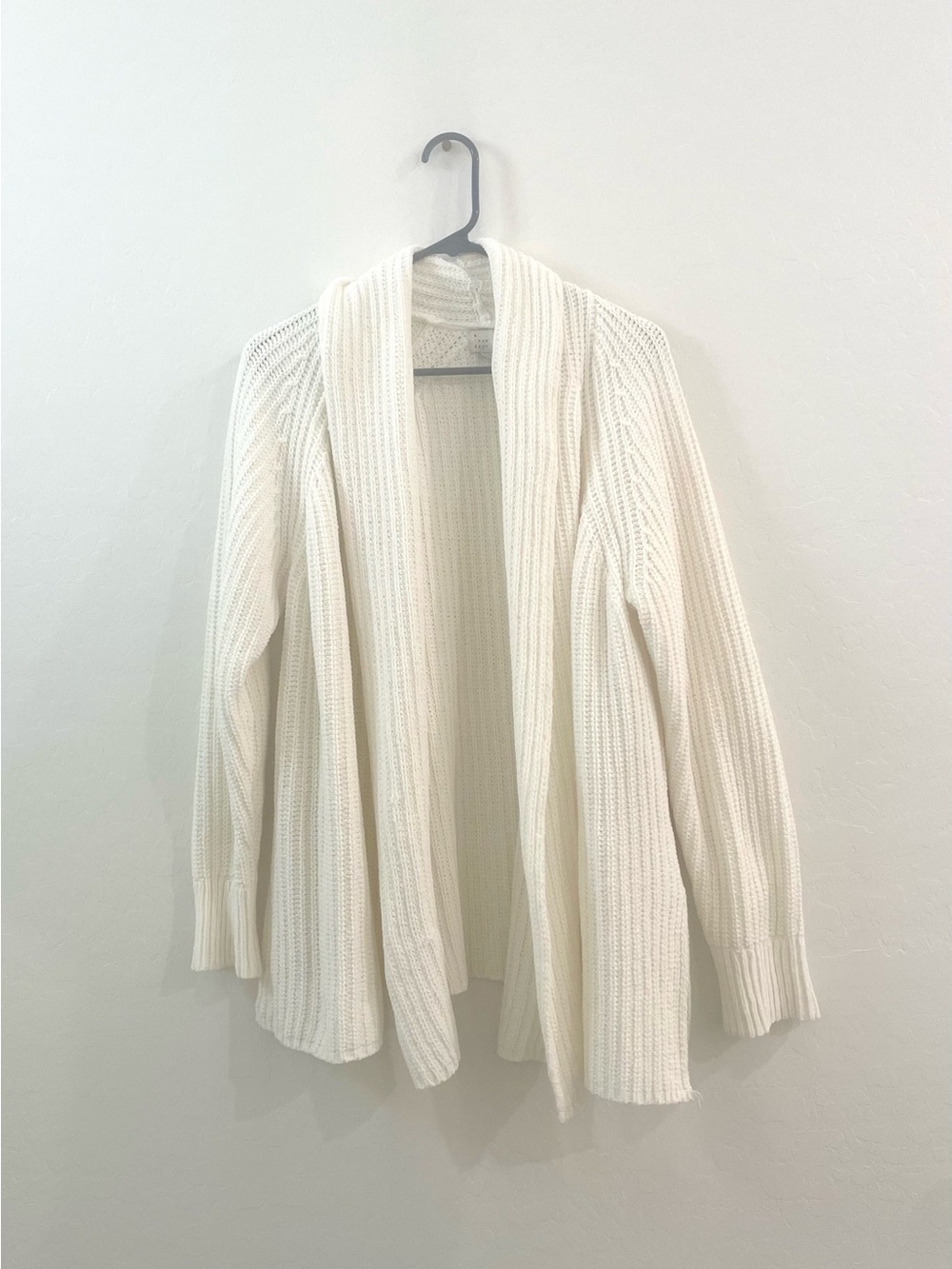 a new day Cream Open-Front Ribbed Cardigan